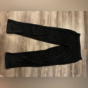 black soft suede sweatpants.